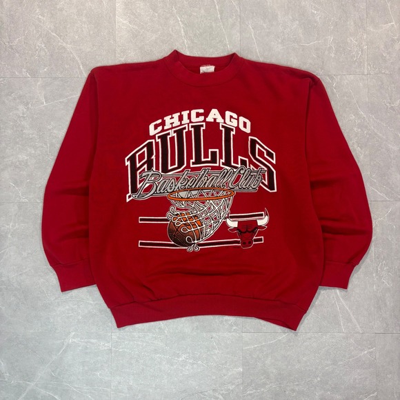 Tultex Other - Vintage 1990 Chicago Bulls Tultex Sweatshirt Red Mens XL NBA Basketball Club USA